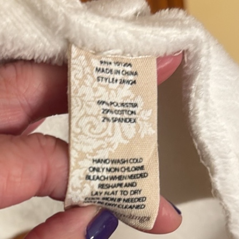 Soft Surroundings Cream Open Front Cardigan - Picture 3 of 4